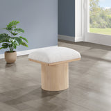 Pavilion Cream Boucle Fabric Bench/Stool 465Cream-C Meridian Furniture