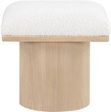 Pavilion Cream Boucle Fabric Bench/Stool 465Cream-C Meridian Furniture