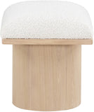 Pavilion Cream Boucle Fabric Bench/Stool 465Cream-C Meridian Furniture