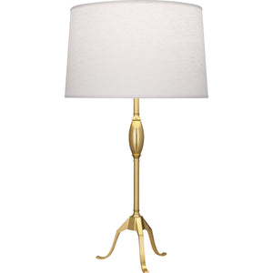 Robert Abbey Grace Table Lamp MODERN BRASS FINISH Oyster Linen Shade