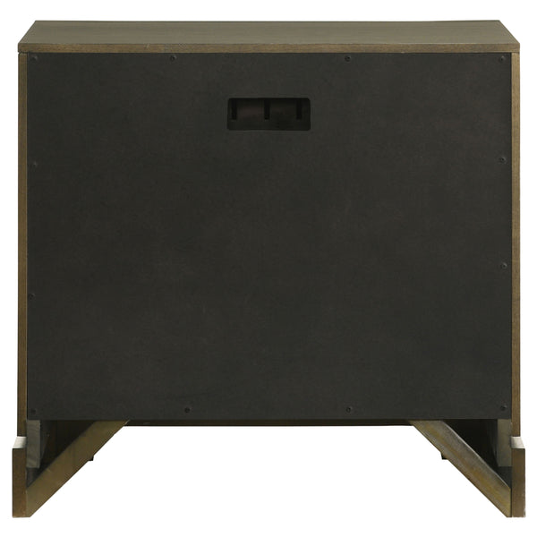 English Elm Sundance Dark Cocoa Nightstand with 2 Drawers, Solid Wood Dovetail Construction & Brass Knobs B062P378393