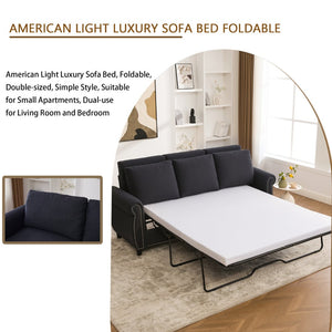 English Elm Sleeper Sofa Bed - Stylish 3-Seater Couch With Memory Foam Mattress, Perfect For Small Spaces & Guests W3696S00002-GIGA