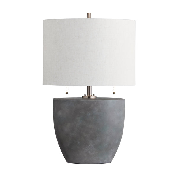 Crestview Collection 31" H Ceramic Table Lamp With Elegant Dark Grey Finish, Gold Accents, And Dual Pulls For Easy Control   Cvazp125