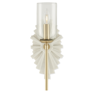 Benthos Black Wall Sconce - Elegant Marquino Marble Design with Starburst Pattern for Bathrooms