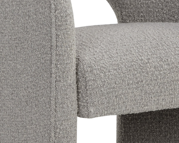 Sunpan Anaya Dining Armchair - Elegant Curved Design for Ultimate Comfort in Contemporary Dining Spaces Altro Cappuccino