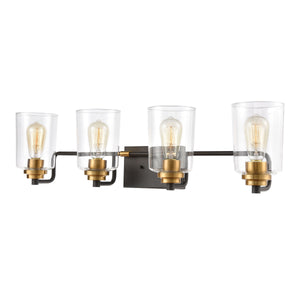 Robins 32'' Wide 4-Light Vanity Light - Matte Black 46613/4 Elk Lighting