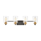 Robins 32'' Wide 4-Light Vanity Light - Matte Black 46613/4 Elk Lighting