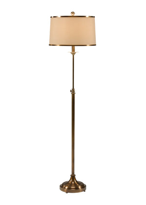 Wildwood Adjustable Antique Brass Floor Lamp With Telescoping Stem 46–64" Height For Reading & Ambience 46616
