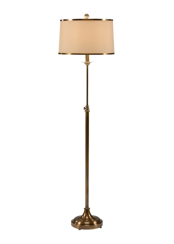 Wildwood Adjustable Antique Brass Floor Lamp With Telescoping Stem 46–64" Height For Reading & Ambience 46616