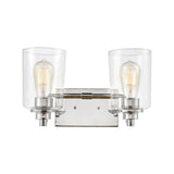 Robins 14'' Wide 2-Light Vanity Light - Polished Chrome with Clear Glass 46621/2 Elk Lighting