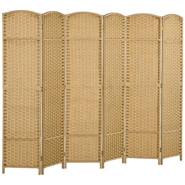 English Elm Homcom 6-Panel Folding Room Divider - Stylish Privacy Screen For Home Office & Bedroom Decor W2225P200677