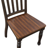 English Elm Madsunor Brown Dining Chairs With Turned Legs (Set Of 2)