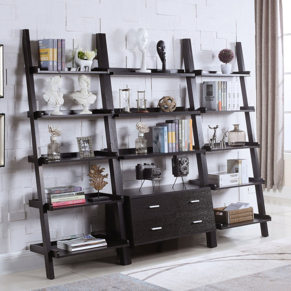 English Elm Blackburn Three Piece Ladder Bookshelf Set with Drawers for Living Room Decor B062S01465