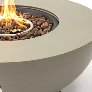 English Elm 36_inch Grey Iron Fire Pit Table with Push-Button Ignition, Adjustable Flame, 10ft Hose & Cover W3131P277176