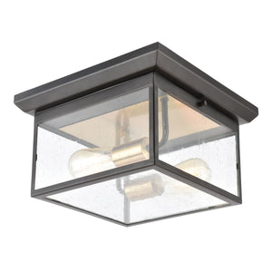 Knowlton 12'' Wide 2-Light Outdoor Flush Mount - Matte Black 46683/2 Elk Lighting