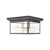 Knowlton 12'' Wide 2-Light Outdoor Flush Mount - Matte Black 46683/2 Elk Lighting