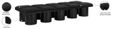 Pavilion Black Boucle Fabric Bench 466Black-10C Meridian Furniture