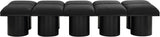 Pavilion Black Boucle Fabric Bench 466Black-10C Meridian Furniture