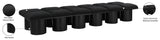 Pavilion Black Boucle Fabric Bench 466Black-12C Meridian Furniture