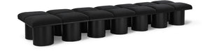 Pavilion Black Boucle Fabric Bench 466Black-14C Meridian Furniture