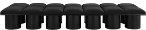 Pavilion Black Boucle Fabric Bench 466Black-14D Meridian Furniture