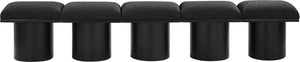 Pavilion Black Boucle Fabric Bench 466Black-5A Meridian Furniture