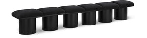 Pavilion Black Boucle Fabric Bench 466Black-6A Meridian Furniture