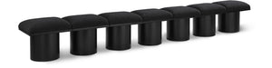 Pavilion Black Boucle Fabric Bench 466Black-7A Meridian Furniture