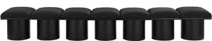 Pavilion Black Boucle Fabric Bench 466Black-7B Meridian Furniture