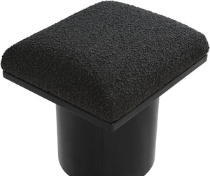 Pavilion Black Boucle Fabric Bench/Stool 466Black-C Meridian Furniture