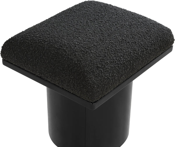 Pavilion Black Boucle Fabric Bench/Stool 466Black-C Meridian Furniture