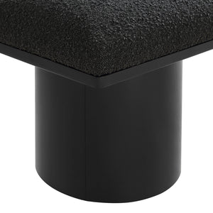 Pavilion Black Boucle Fabric Bench/Stool 466Black-C Meridian Furniture