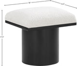 Pavilion Cream Boucle Fabric Bench/Stool 466Cream-C Meridian Furniture