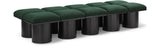 Pavilion Green Boucle Fabric Bench 466Green-10C Meridian Furniture