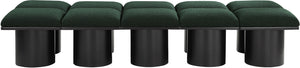 Pavilion Green Boucle Fabric Bench 466Green-10C Meridian Furniture