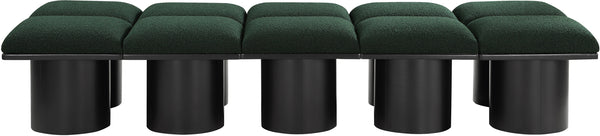Pavilion Green Boucle Fabric Bench 466Green-10C Meridian Furniture