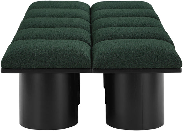 Pavilion Green Boucle Fabric Bench 466Green-10C Meridian Furniture