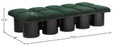 Pavilion Green Boucle Fabric Bench 466Green-10D Meridian Furniture