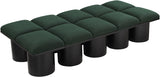 Pavilion Green Boucle Fabric Bench 466Green-10D Meridian Furniture