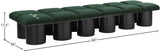 Pavilion Green Boucle Fabric Bench 466Green-12C Meridian Furniture