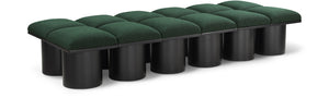 Pavilion Green Boucle Fabric Bench 466Green-12D Meridian Furniture