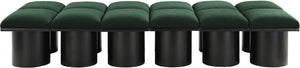Pavilion Green Boucle Fabric Bench 466Green-12D Meridian Furniture