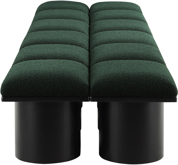 Pavilion Green Boucle Fabric Bench 466Green-12D Meridian Furniture