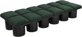 Pavilion Green Boucle Fabric Bench 466Green-12D Meridian Furniture