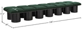 Pavilion Green Boucle Fabric Bench 466Green-14C Meridian Furniture