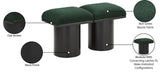 Pavilion Green Boucle Fabric Bench 466Green-2A Meridian Furniture