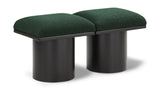 Pavilion Green Boucle Fabric Bench 466Green-2A Meridian Furniture