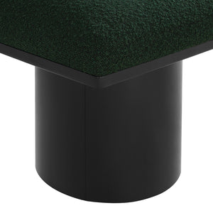 Pavilion Green Boucle Fabric Bench 466Green-2A Meridian Furniture