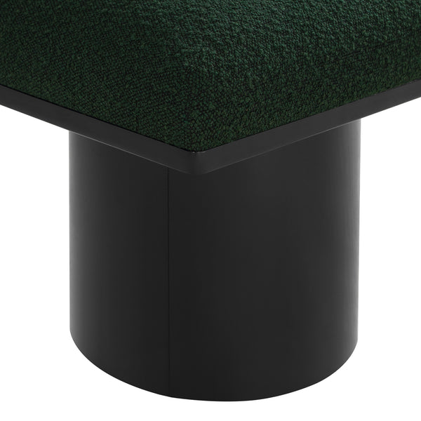 Pavilion Green Boucle Fabric Bench 466Green-2A Meridian Furniture