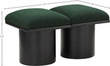 Pavilion Green Boucle Fabric Bench 466Green-2B Meridian Furniture